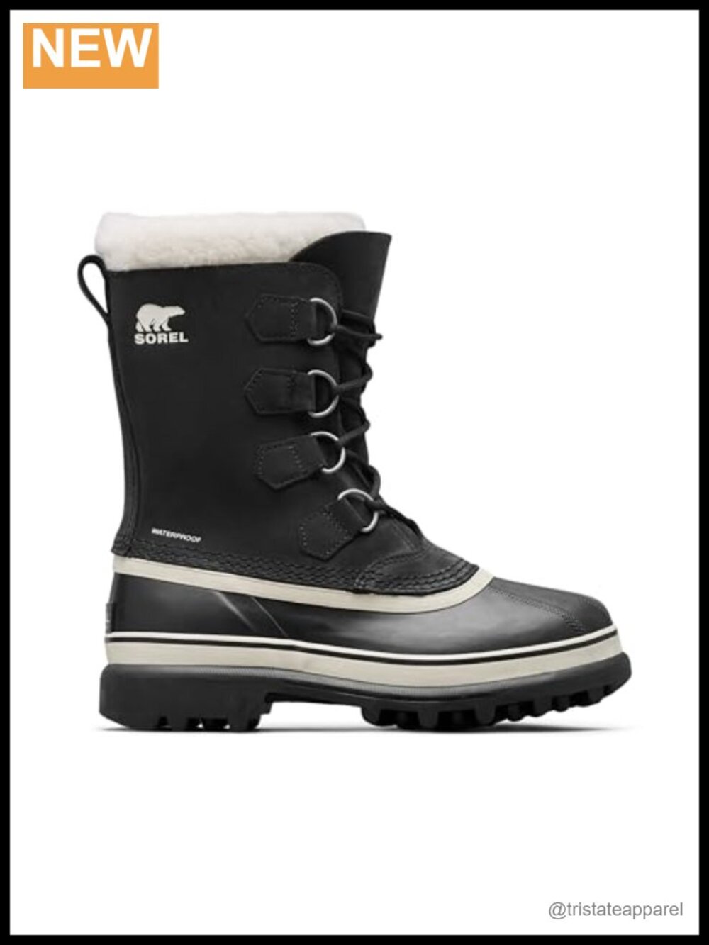 Waterproof Leather Winter Snow Boots Mid-Calf Felt Lined